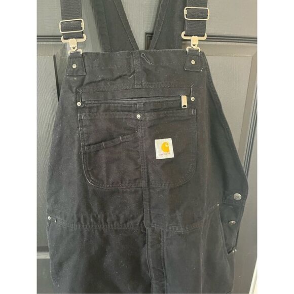 Carhartt Men's Loose Fit Washed Duck Insulated Bib Overall - Picture 3 of 8